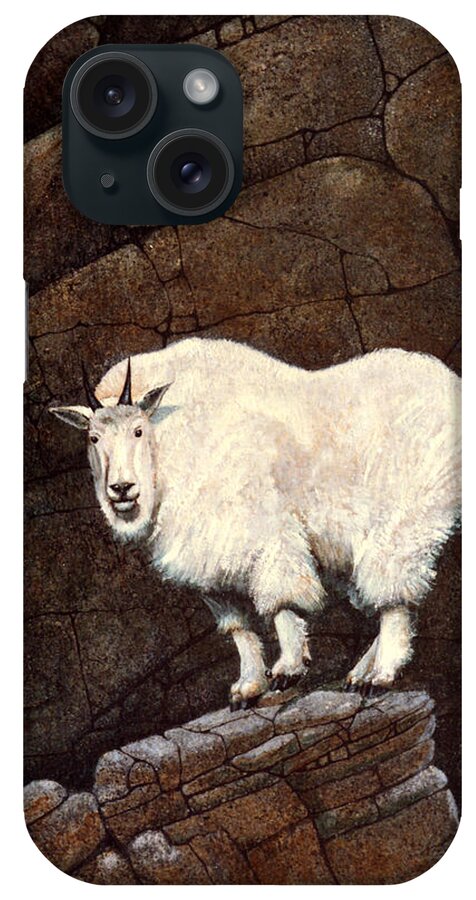 Wildlife iPhone Case featuring the painting Mountain Goat by Frank Wilson
