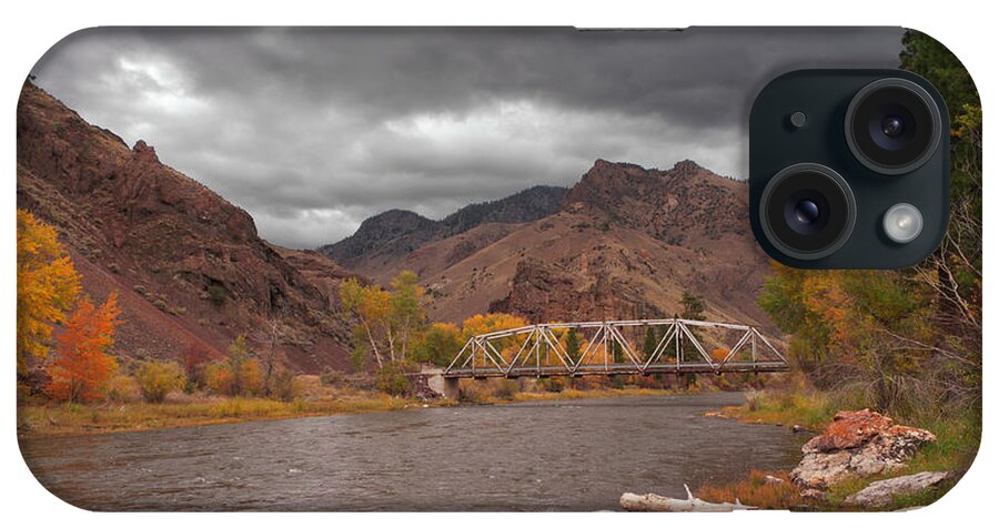 Steel iPhone Case featuring the photograph Mountain River Bridge by Grant Groberg