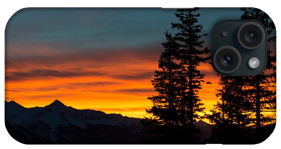 Sunset iPhone Case featuring the photograph Mountain Sunset by Stephen Holst