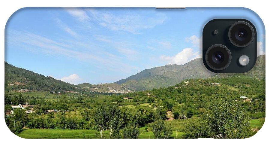 Swat iPhone Case featuring the photograph Mountains sky and homes in village of Swat Valley Khyber Pakhtoonkhwa Pakistan by Imran Ahmed