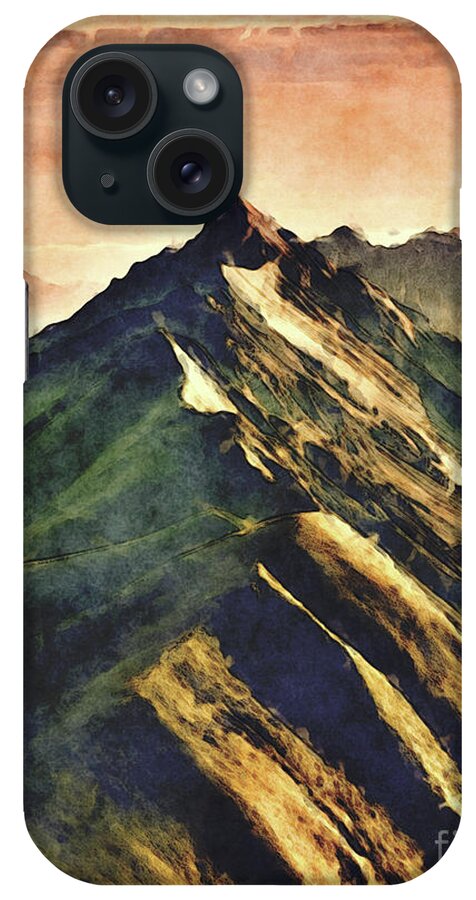 Mountains iPhone Case featuring the digital art Mountains In The Clouds by Phil Perkins