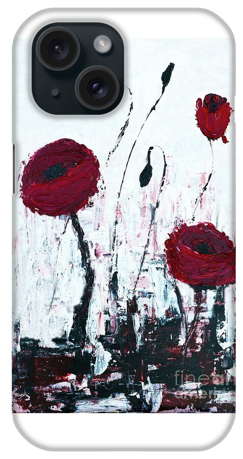 Martha Ann iPhone Case featuring the painting Impressionist FloralA8516 by Mas Art Studio