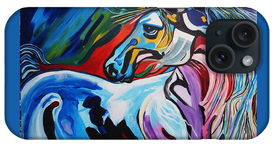 Horse iPhone Case featuring the painting Mr Gorgeous by Nora Shepley