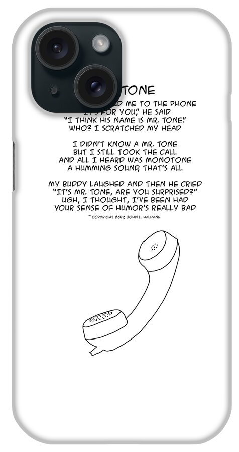 Tone iPhone Case featuring the drawing Mr Tone by John Haldane