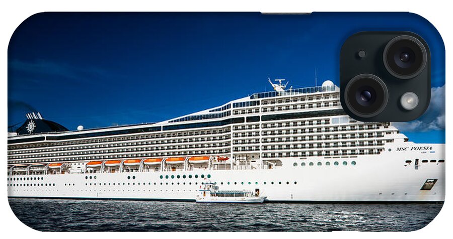 Ship iPhone Case featuring the photograph MSC Poesia by Christopher Holmes
