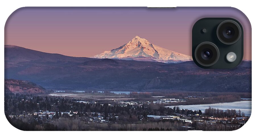 Volcano iPhone Case featuring the photograph Mount Hood from Camas by John Christopher