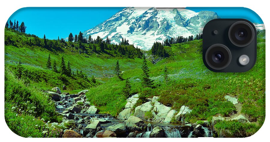 Seattle iPhone Case featuring the photograph Mt Rainier by Abhay P