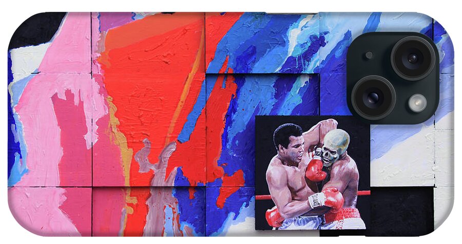 Muhammad Ali iPhone Case featuring the painting Muhammad Ali's Last Fight by John Lautermilch