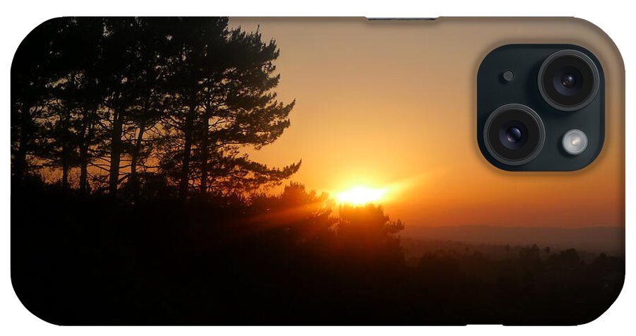 Sunset iPhone Case featuring the photograph Mulholland Sunset and Silhouette by Nora Boghossian