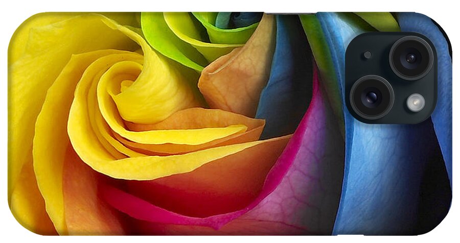 Rainbow Rose iPhone Case featuring the photograph Rainbow Rose by Tony Cordoza