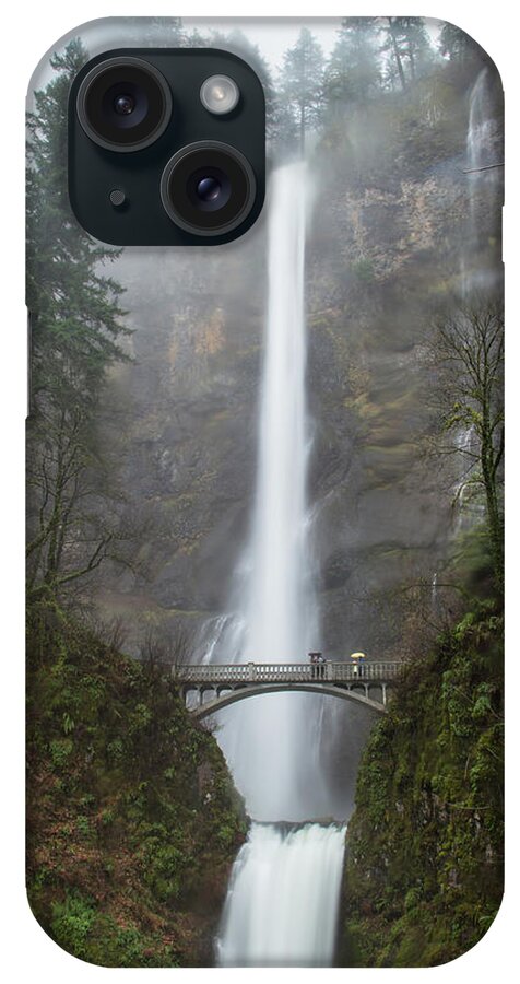 Multnomah Falls iPhone Case featuring the photograph Multnomah Falls in the Rain by Angie Vogel