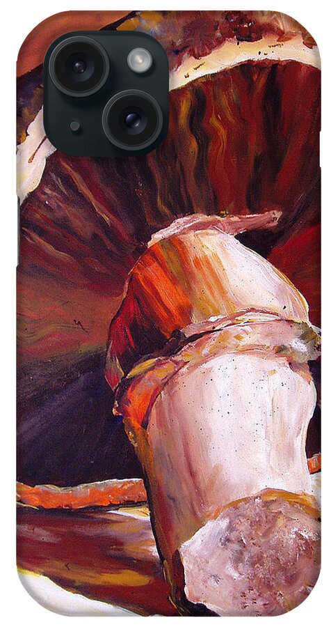 Mushroom iPhone Case featuring the painting Mushroom Still Life by Toni Grote