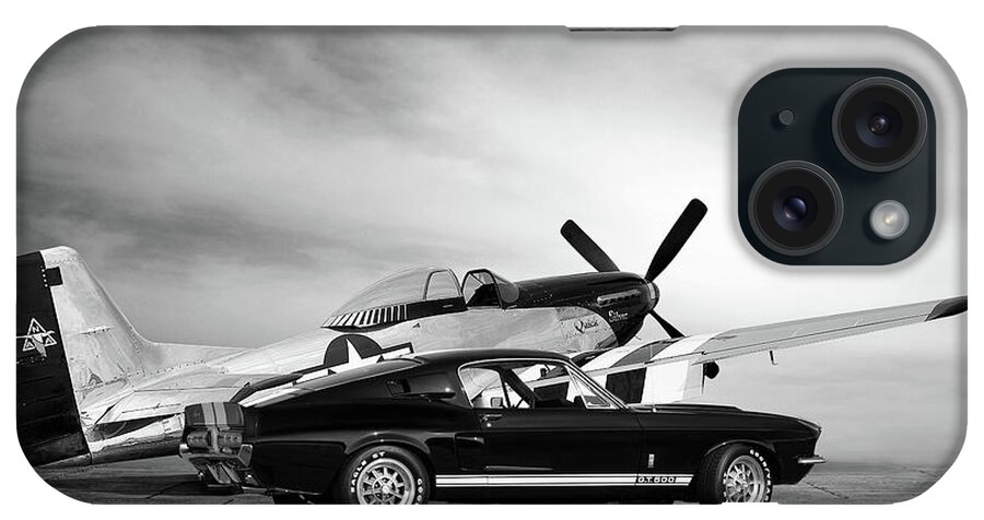 Ford iPhone Case featuring the digital art Mustang Legends by Peter Chilelli