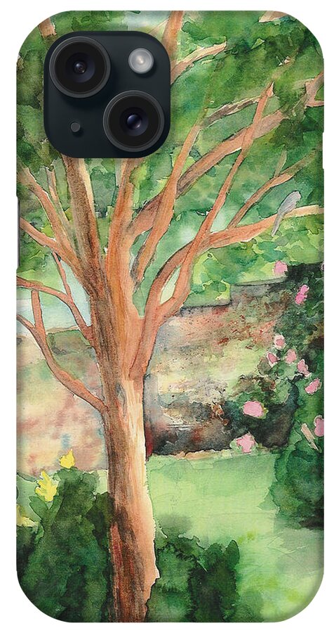 Landscape iPhone Case featuring the painting My Backyard by Vicki Housel