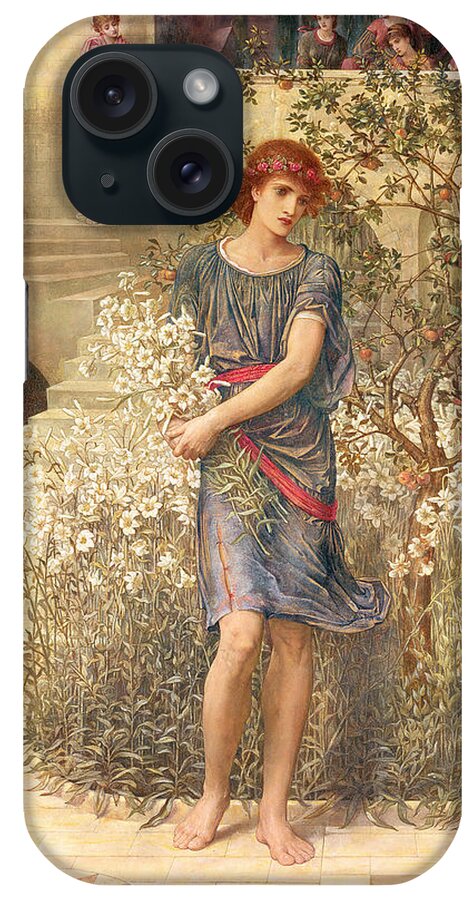 My Beloved Has Gone Down To His Garden iPhone Case featuring the painting My Beloved has gone down to his garden by John Melhuish Strudwick