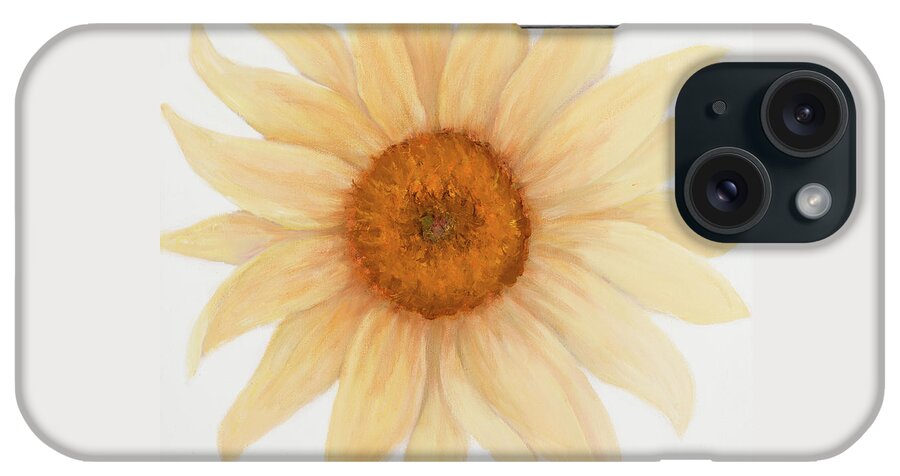  Sunflower iPhone Case featuring the painting My Favorite Flower by Audrey McLeod