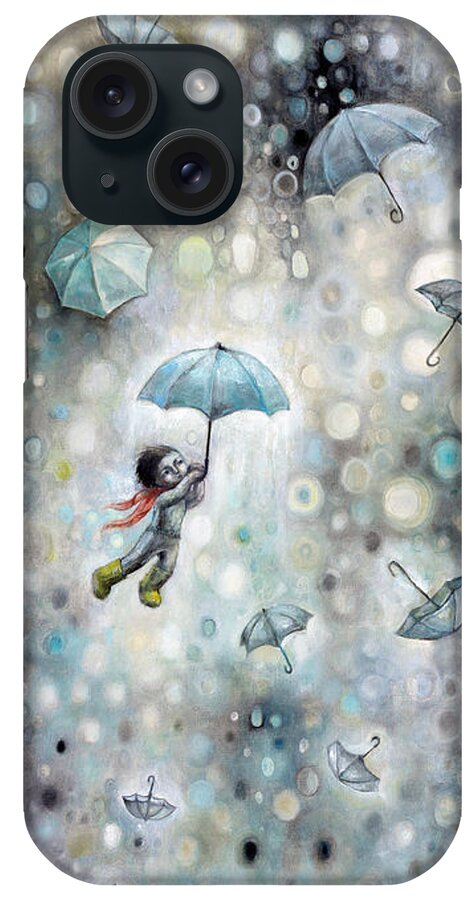 Favorite iPhone Case featuring the painting My Favorite Umbrella by Manami Lingerfelt