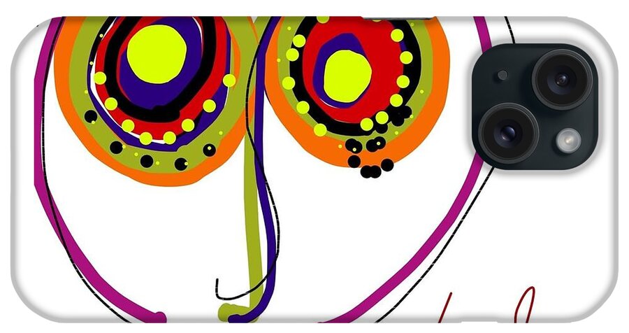 Abstract iPhone Case featuring the digital art My Funny Valentine by Susan Fielder