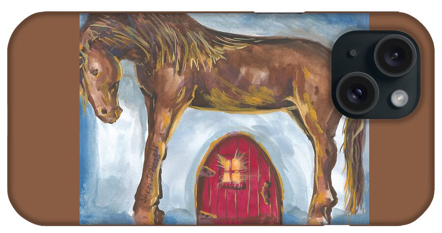 My Mane House iPhone Case featuring the painting My Mane House by Sheri Jo Posselt