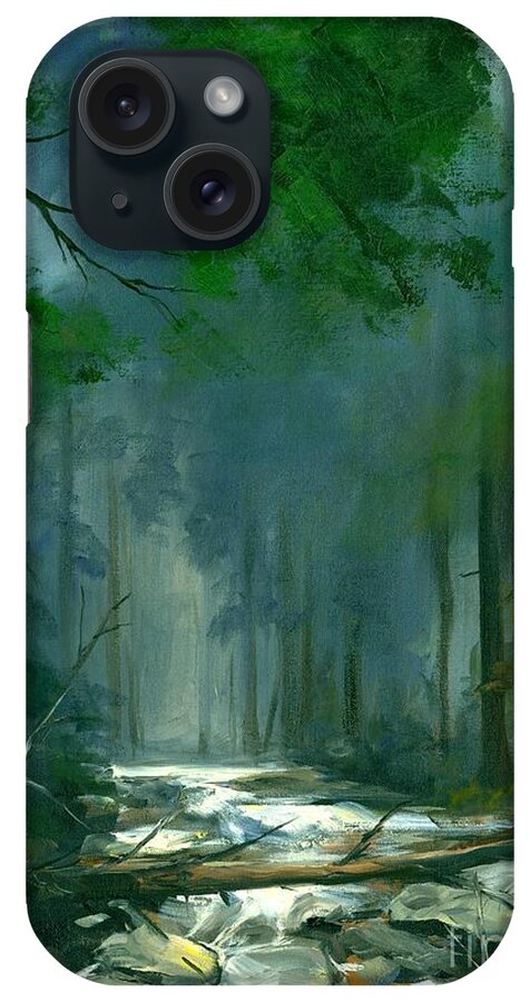 Hazy iPhone Case featuring the painting My Secret Place II by Michael Swanson