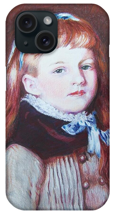 Girl iPhone Case featuring the mixed media My version of a Renoir by Constance DRESCHER