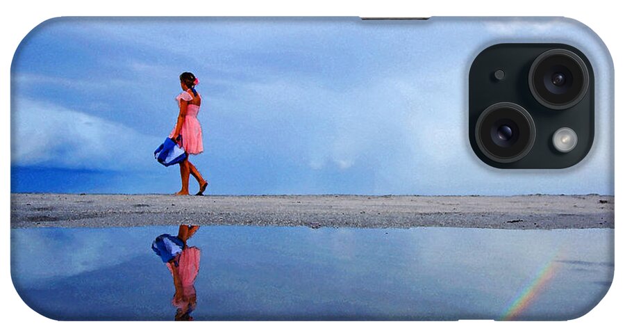 Girl iPhone Case featuring the photograph Mysterious Rainbow Girl by Lawrence S Richardson Jr