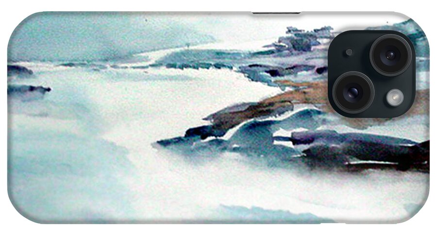 River iPhone Case featuring the painting Mystic River by Anil Nene