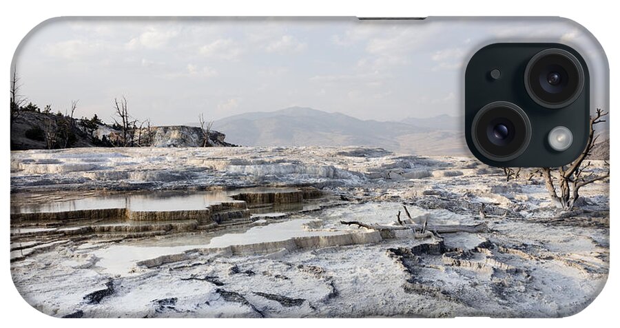 Carol M. Highsmith iPhone Case featuring the photograph Mystic Scene from the Lower Terrace in Yellowstone National Park by Carol M Highsmith