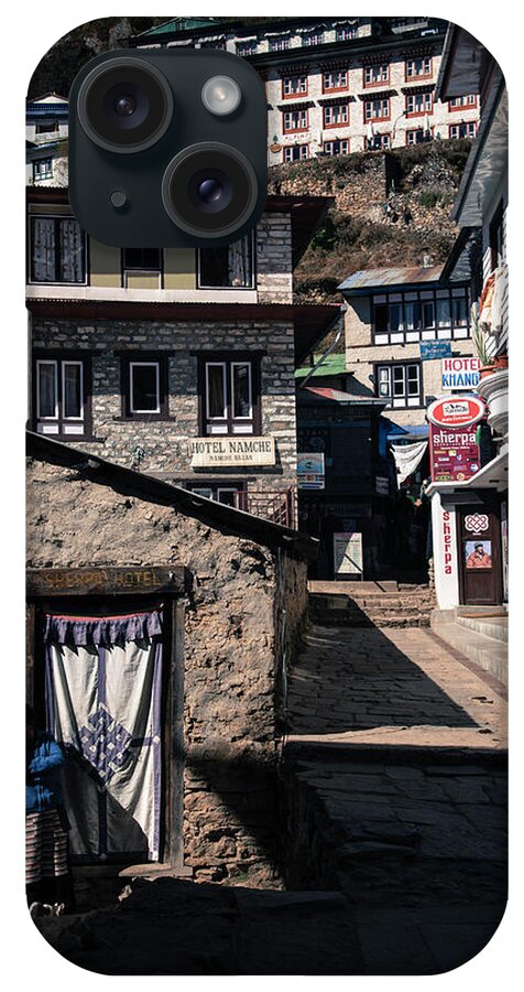Nepal iPhone Case featuring the photograph Namche Bazaar Hotelier by Owen Weber