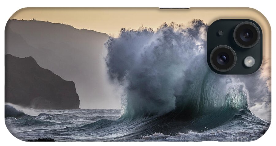 Napali Coast Hawaii Wave Explosion iPhone Case featuring the photograph Napali Coast Kauai Wave Explosion by Dustin K Ryan