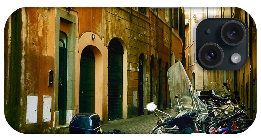 Alley iPhone Case featuring the photograph narrow streets in Rome by Joana Kruse