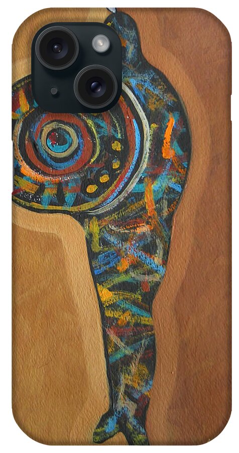 Native iPhone Case featuring the painting Native Abstract 3 by Lance Headlee