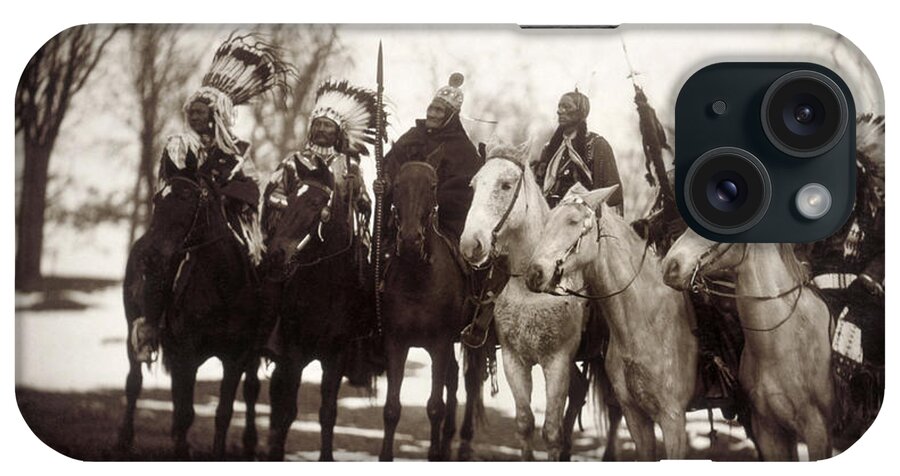 1900 iPhone Case featuring the photograph Native American Chiefs by Edward Curtis