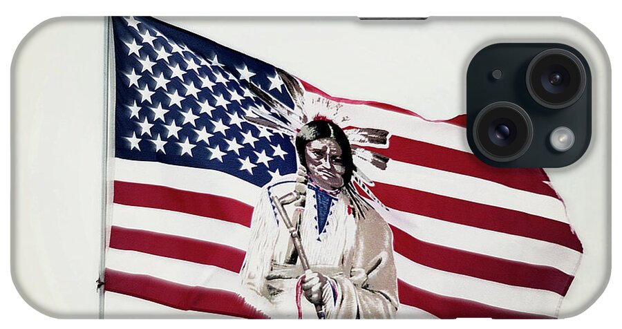 Native iPhone Case featuring the photograph Native American Flag by Emanuel Tanjala