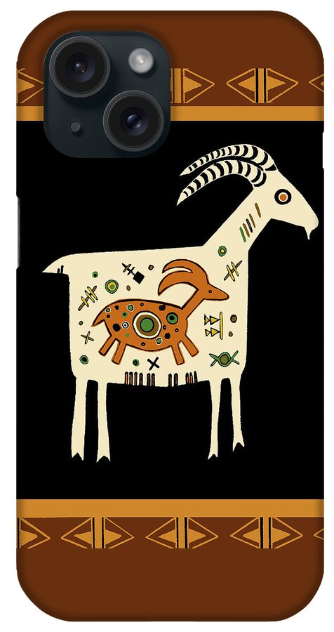 Mountain Mama iPhone Case featuring the digital art Native American Mountain MaMa by Vagabond Folk Art - Virginia Vivier