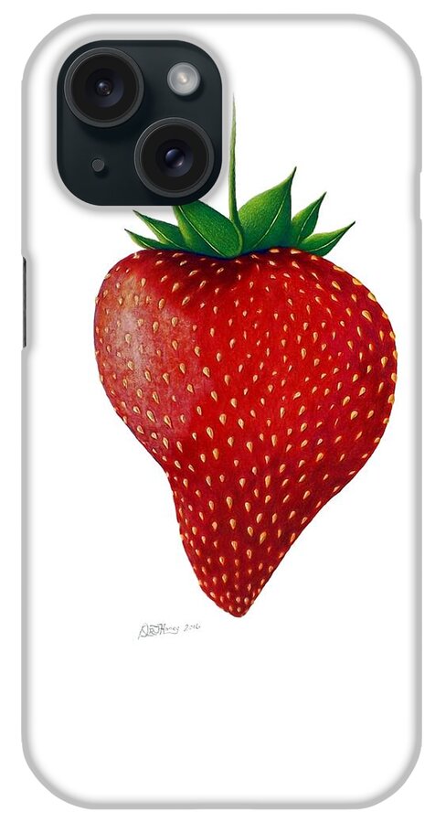 Strawberry iPhone Case featuring the drawing Natural Beauty by Danielle R T Haney