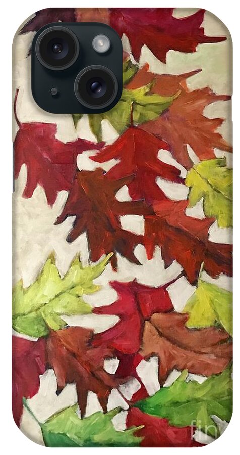 Leaves iPhone Case featuring the painting Natures Gifts by Sherry Harradence