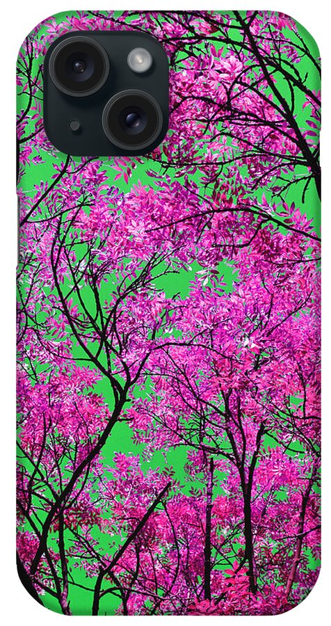 Vibrant iPhone Case featuring the photograph Natures Magic - Pink and Green by Rebecca Harman
