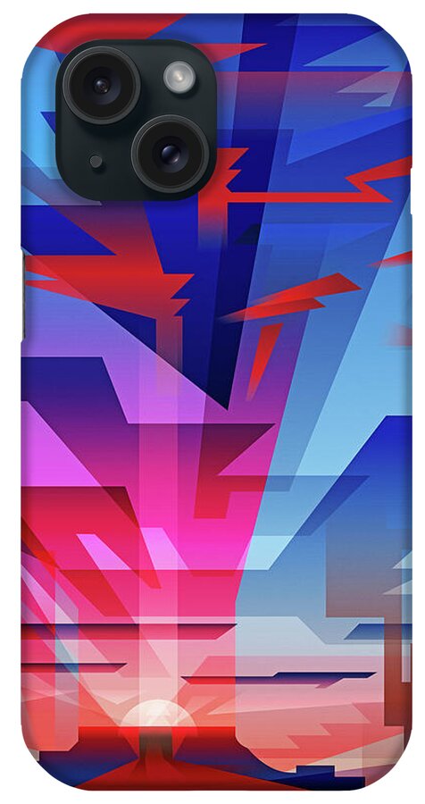 Four Corners Area iPhone Case featuring the digital art Navajo Sunset by Garth Glazier