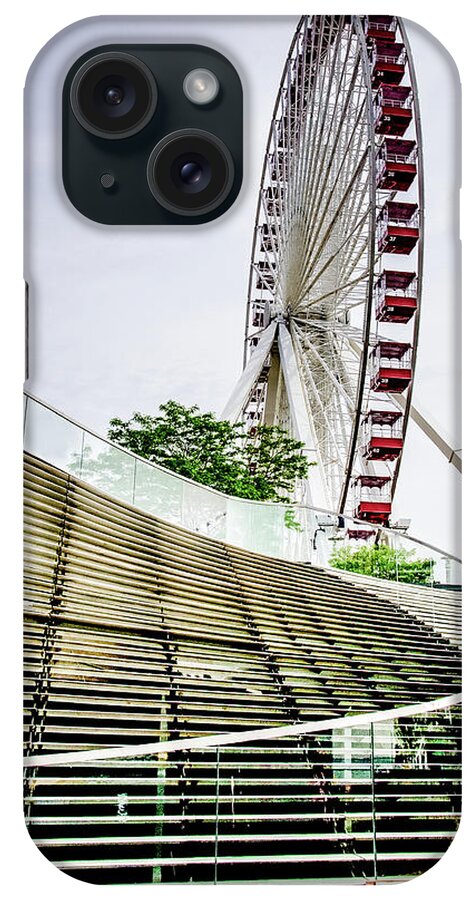 Navy Pier iPhone Case featuring the photograph Navy Pier's Old Ferris Wheel by Julie Palencia