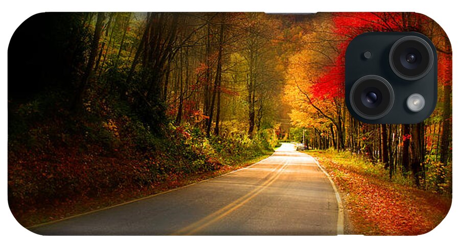 Fall Leaves iPhone Case featuring the photograph NC Mountain Fall Drive by Gray Artus