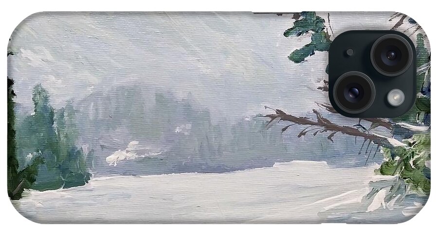 Winter iPhone Case featuring the painting Near Canada by Rodger Ellingson