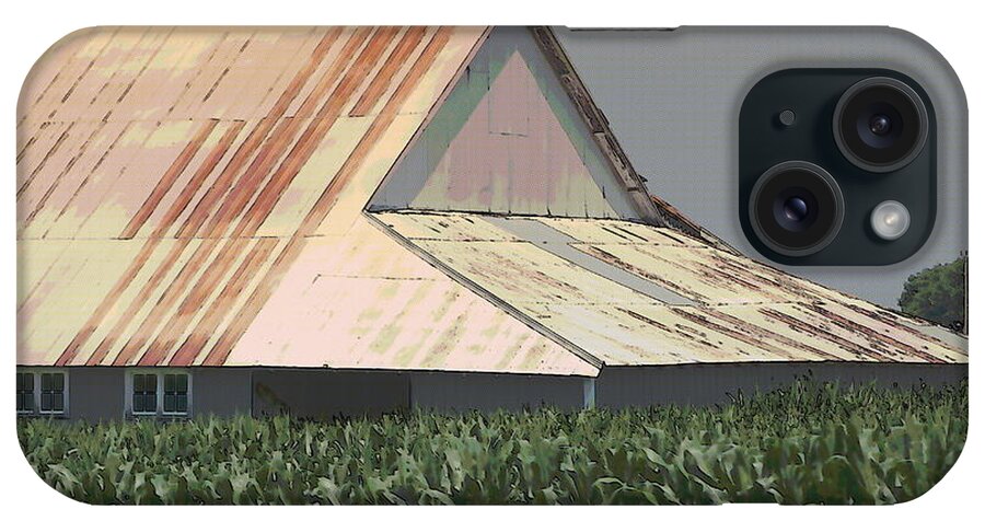 Nebraska iPhone Case featuring the photograph Nebraska Farm Life - The Tin Roof by Colleen Cornelius