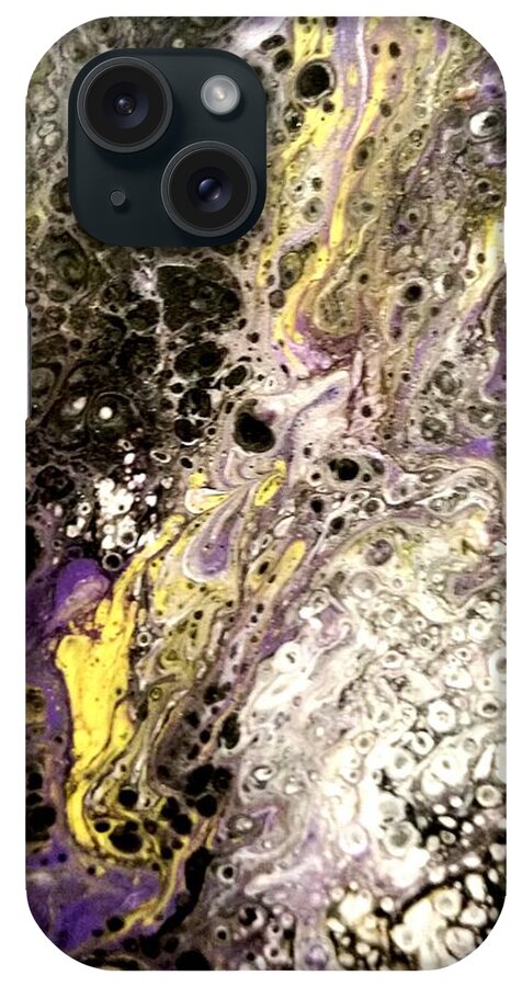 Abstract iPhone Case featuring the painting Nebulus by Gertrude Palmer