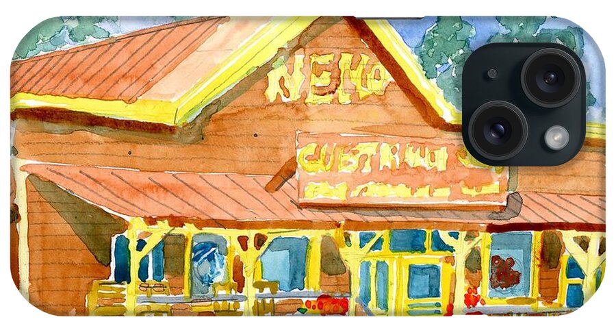 Store iPhone Case featuring the painting Nemo Ranch Store by Rodger Ellingson