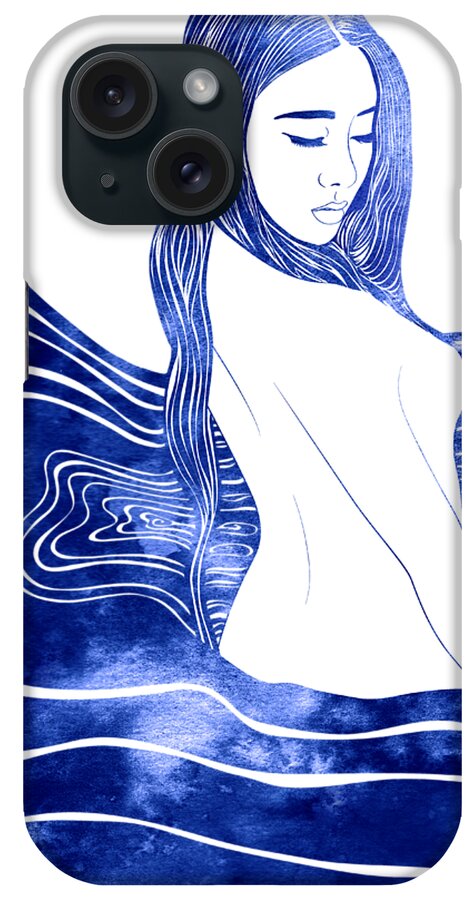 Selkie iPhone Case featuring the mixed media Nereid XII by Stevyn Llewellyn