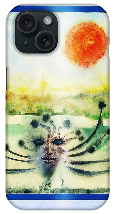 Vision iPhone Case featuring the painting Never Never Land by Hartmut Jager