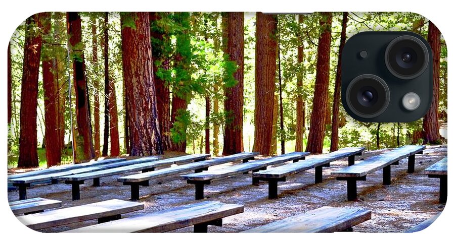 King's Canyon iPhone Case featuring the photograph New Amphitheater Benches by Kirsten Giving