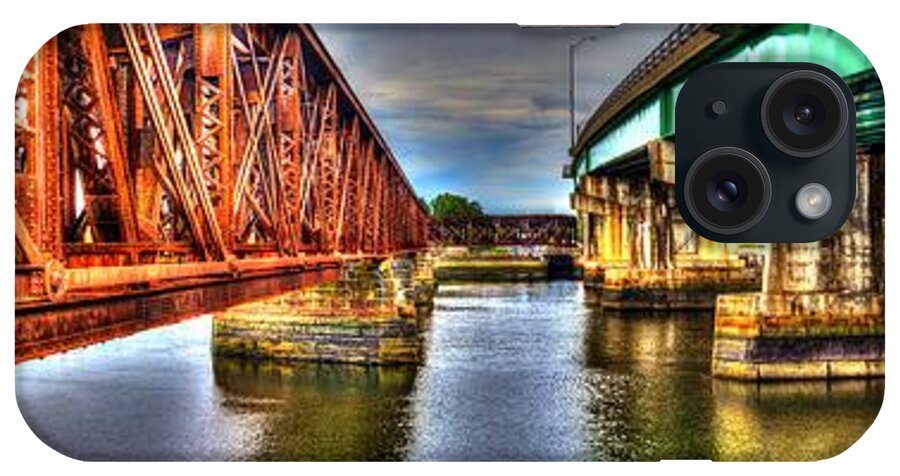 Bridge iPhone Case featuring the photograph New and Old Bridge by Matt Swinden