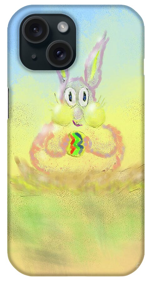 Bunny iPhone Case featuring the digital art New Beginnings by Lois Bryan